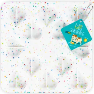 Messy Mutts Silicone Bake & Freeze Dog Treat Maker (12 Hearts, Confetti) dog bones rawhide chew sticks dog jerky bacon bone