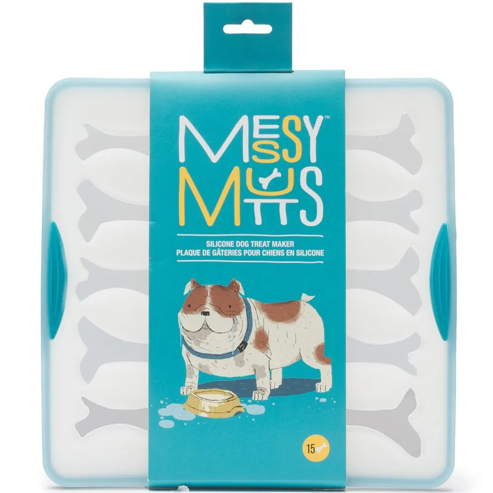 Messy Mutts Silicone Bake & Freeze Dog Treat Maker (15 Small Bones, Clear) dog toys interactive dog toy plush dog toy dog rope toy squeaky toy