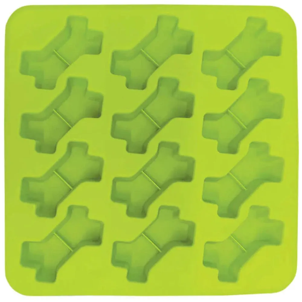 Messy Mutts Silicone Dog Treat Making Mold (12 Bones, Green) dog supplies dog food toys accessories dog bed