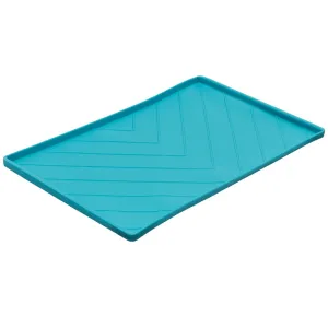 Messy Mutts Silicone Non-Slip Dog Bowl Mat (Blue) dog bones rawhide chew sticks dog jerky bacon bone