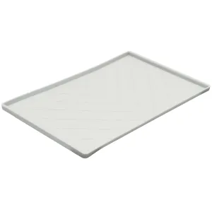 Messy Mutts Silicone Non-Slip Dog Bowl Mat (Light Grey) dog bones rawhide chew sticks dog jerky bacon bone