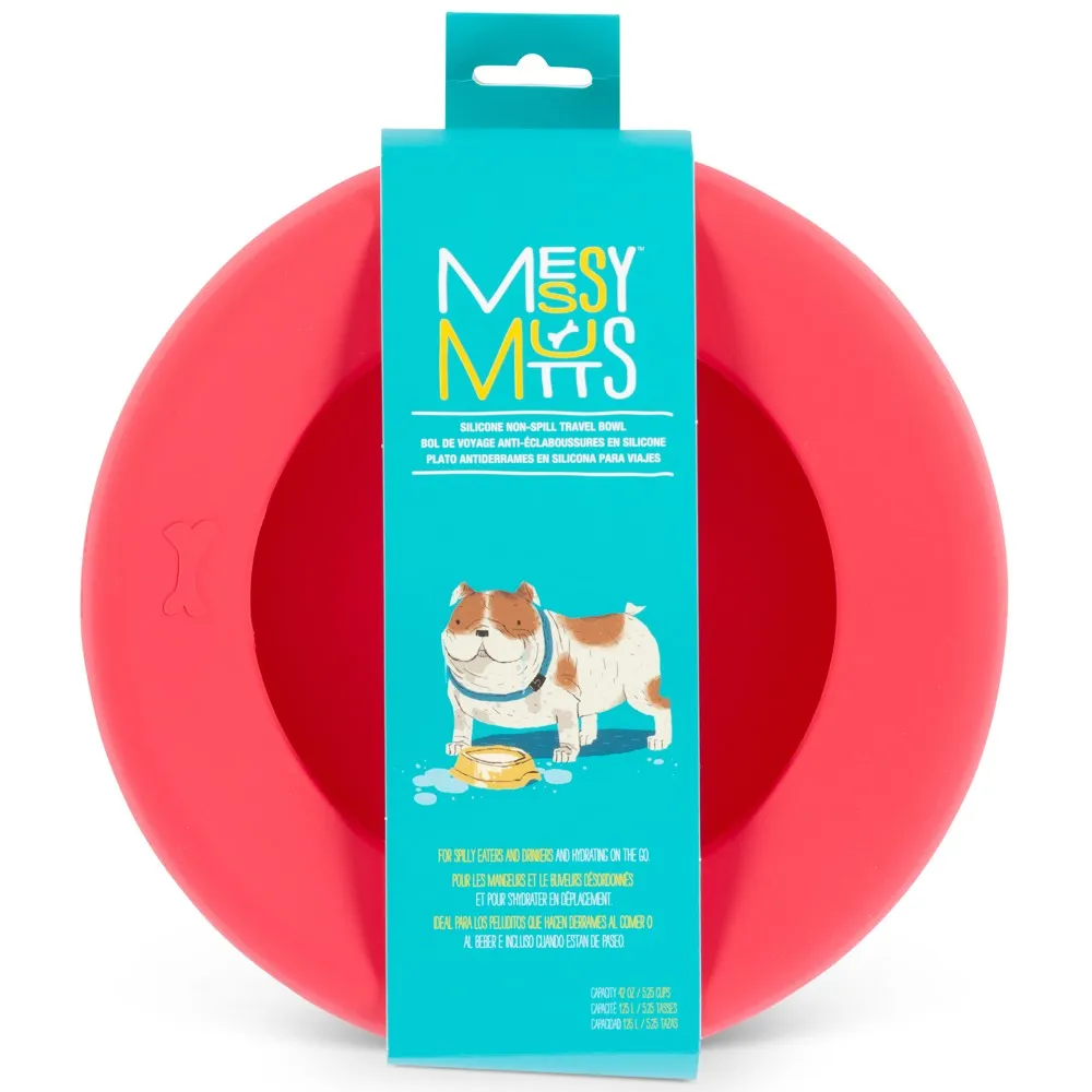 Messy Mutts Silicone Non-Spill Dog Bowl (Watermelon) dog bones rawhide chew sticks dog jerky bacon bone