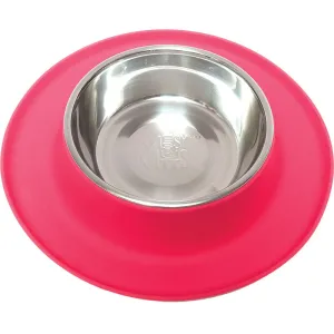 Messy Mutts Single Silicone Feeder with Stainless Bowl - Medium 1.5 Cup Bowl - Red dog pain relief hip joint supplement senior dog care pet arthritis aid dog skin supplement