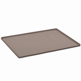 Messy Mutts & Cats Silicone Non-Slip Pet Bowl Mat For Cats & Dogs (Small, Grey) cat leash cat bowtie cat hat cat bandana cat costume