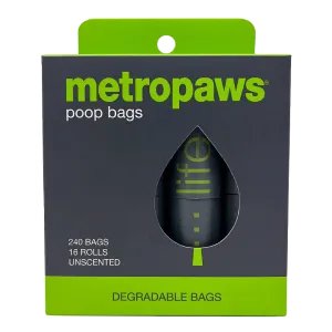Metro Paws Degradable Poop Bags 240ct (16 rolls/box) dog pain relief hip joint supplement senior dog care pet arthritis aid dog skin supplement