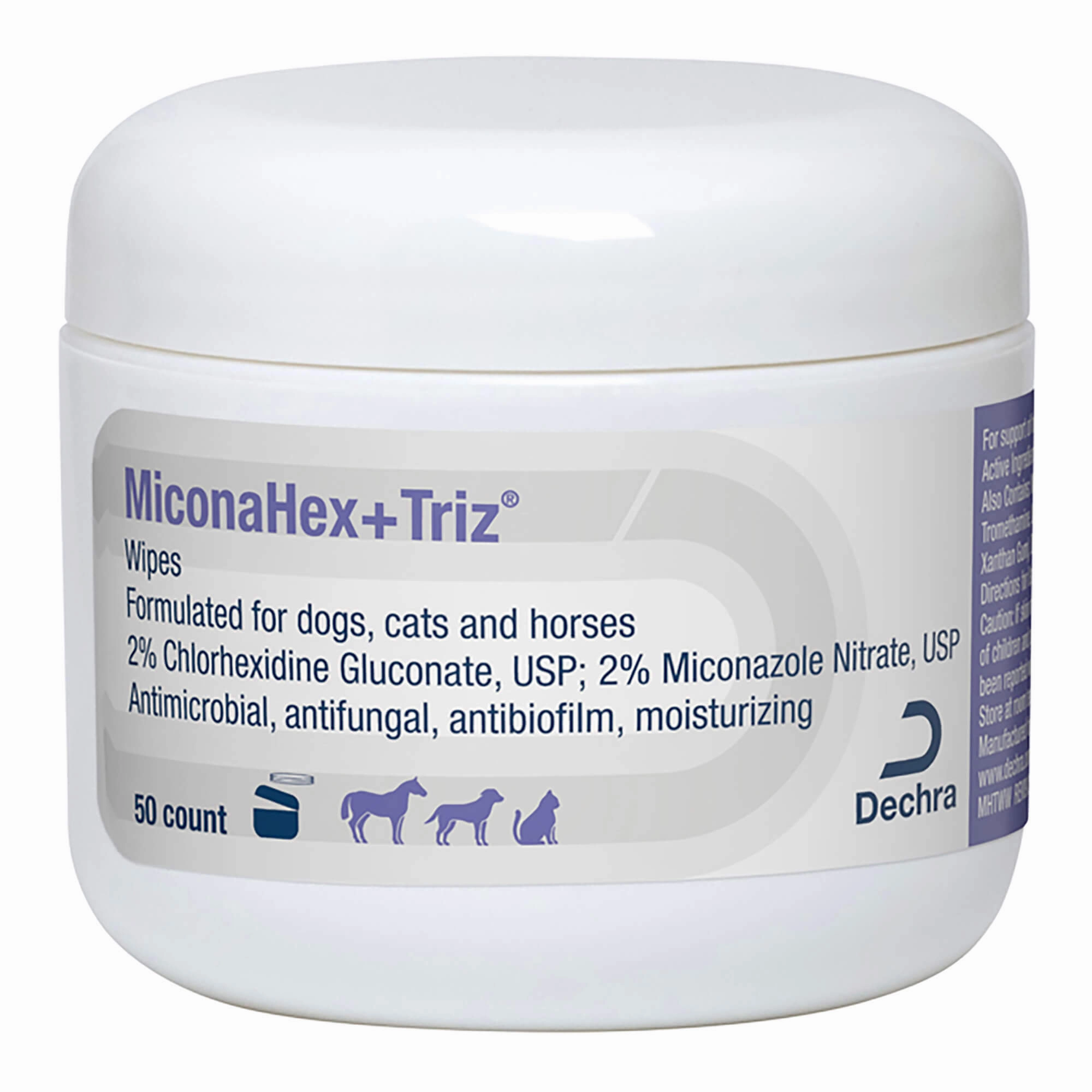 MiconaHex Triz Wipes, 2.25" round, 50 ct jar poultry remedies poultry supplement goat vitamins sheep probiotics animal health boost