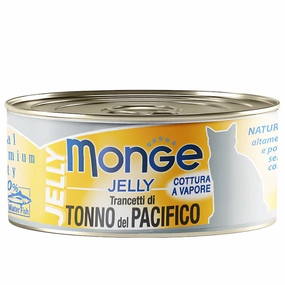 Monge Yellowfin Tuna in Jelly Canned Cat Food 80g natural cat food soft cat treats freeze dried cat food organic cat treats indoor cat food