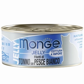 Monge Yellowfin Tuna with Sea Bream in Jelly Canned Cat Food 80g cat snacks catnip treats healthy cat food cat reward treats low calorie cat food