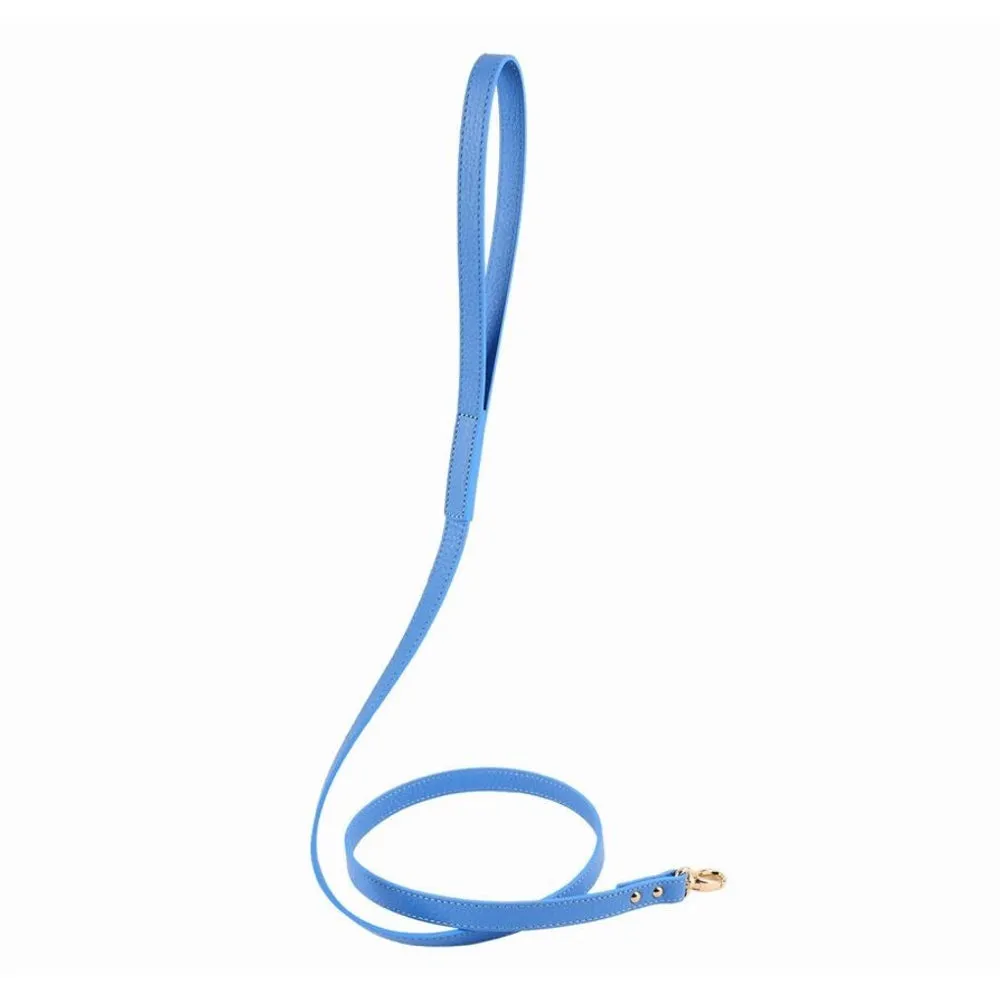 Moshiqa Balley Leather Dog Leash (Blue) puppy food dog jerky treats dog dental treats dog chicken strips organic dog food