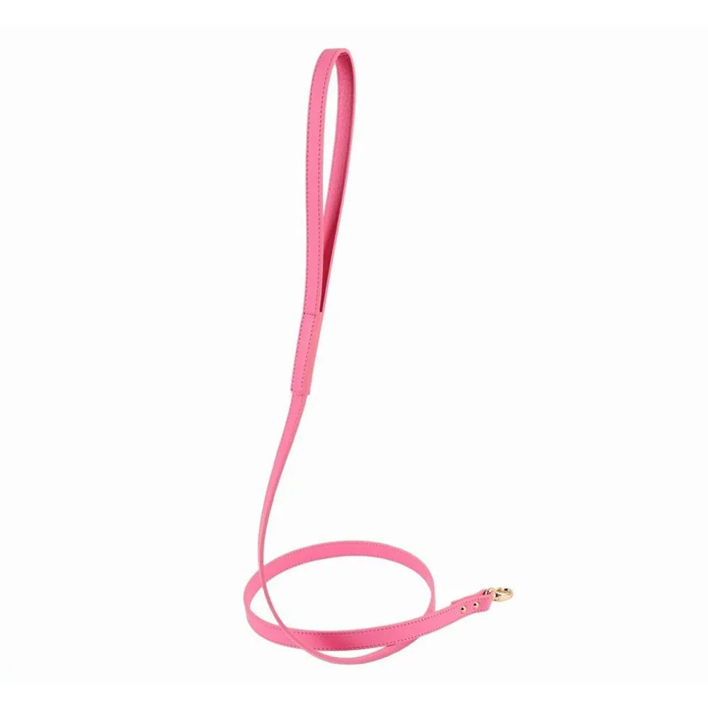 Moshiqa Balley Leather Dog Leash (Pink) puppy food dog jerky treats dog dental treats dog chicken strips organic dog food