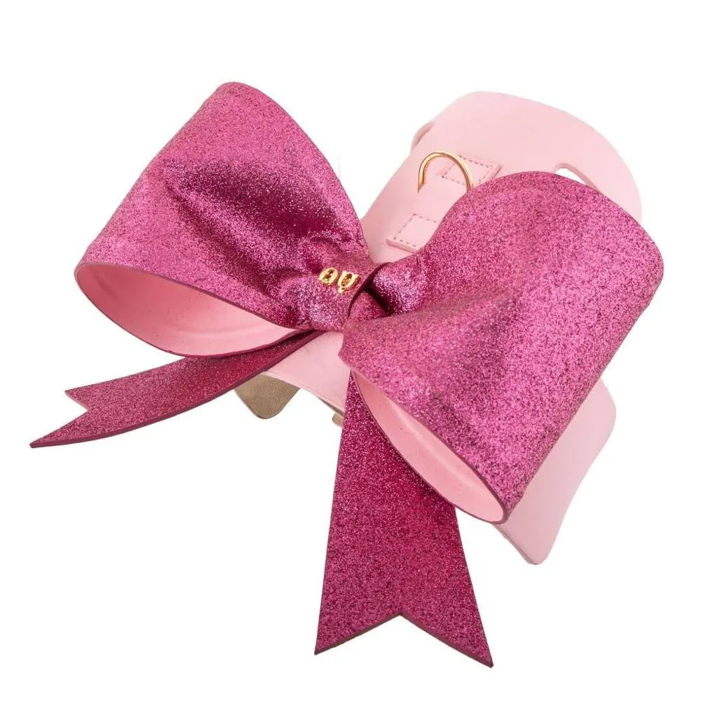 Moshiqa Sexy Bow Leather Dog Harness puppy food dog jerky treats dog dental treats dog chicken strips organic dog food