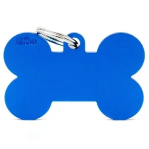 My Family USA Pet Tag - Basic Aluminum - Bone Blue - XL dog accessories dog collar dog leash dog bowtie dog backpack