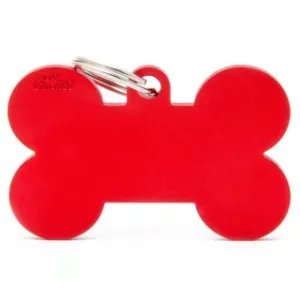 My Family USA Pet Tag - Basic Aluminum - Bone Red - XL dog accessories dog collar dog leash dog bowtie dog backpack