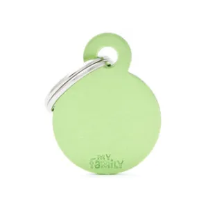 My Family USA Pet Tag - Basic Aluminum - Circle Green - Small dog accessories dog collar dog leash dog bowtie dog backpack