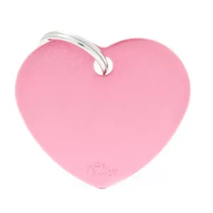 My Family USA Pet Tag - Basic Aluminum - Heart Pink - Large dog accessories dog collar dog leash dog bowtie dog backpack