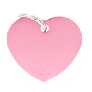 My Family USA Pet Tag - Basic Aluminum - Heart Pink - Large dog accessories dog collar dog leash dog bowtie dog backpack
