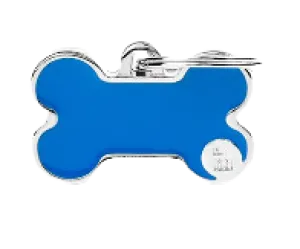 My Family USA Pet Tag - Basic Handmade Apoxie- Bone Blue- Small dog accessories dog collar dog leash dog bowtie dog backpack