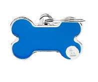 My Family USA Pet Tag - Basic Handmade Apoxie- Bone Blue- Small dog accessories dog collar dog leash dog bowtie dog backpack