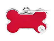 My Family USA Pet Tag - Basic Handmade Apoxie- Bone Red- Small dog accessories dog collar dog leash dog bowtie dog backpack
