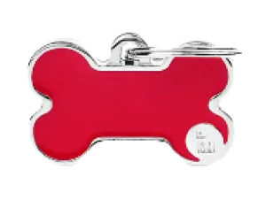 My Family USA Pet Tag - Basic Handmade Apoxie- Bone Red- Small dog accessories dog collar dog leash dog bowtie dog backpack