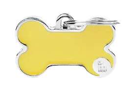 My Family USA Pet Tag - Basic Handmade Apoxie- Bone Yellow- Small dog accessories dog collar dog leash dog bowtie dog backpack