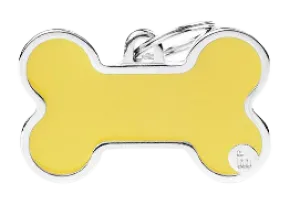My Family USA Pet Tag - Basic Handmade Apoxie- Bone Yellow- XL dog accessories dog collar dog leash dog bowtie dog backpack