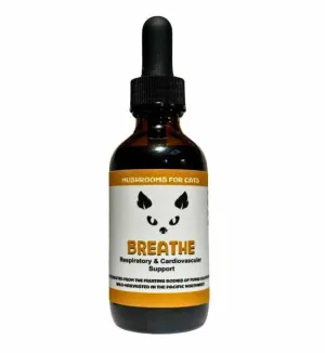 MycoCat Breathe - Mushroom Extract & Adaptogen Tincture 2fl oz 60ml Dropper pig feed piglet nutrition pig food pellets pig vitamins pig treats