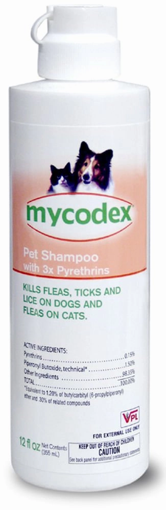 Mycodex Pet Shampoo with 3x Pyrethrins (P3), 12 oz cat climbing tree cat hammock cat steps cat grooming kit cat safety gate