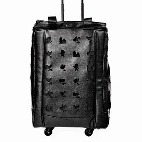 Mystere Shopper Wheeled Dog Carrier dog bowtie leather collar dog charm dog party wear dog scarf set