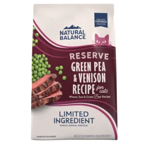 Natural Balance LID Green Pea & Venison Dry Cat Food cat treats toys for cats cat hair remover cat cleaning supplies cat food bowl