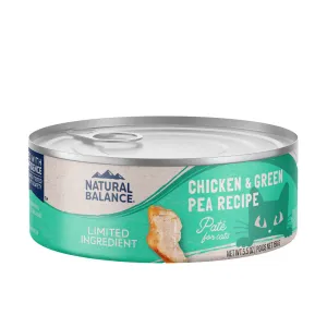 Natural Balance Limited Ingredient Chicken & Green Pea Recipe Canned Wet Cat Food cat calming diffuser cat stress relief anxiety cat treats cat relaxing spray pet mood aid