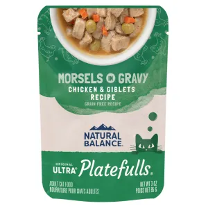Natural Balance Original Ultra Platefulls Chicken & Giblets Recipe Morsels in Gravy Wet Cat Food Pouches cat calming diffuser cat stress relief anxiety cat treats cat relaxing spray pet mood aid