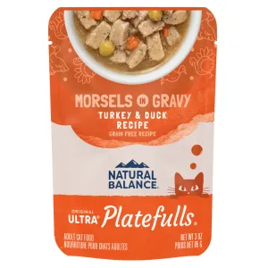 Natural Balance Original Ultra Platefulls Turkey & Duck Recipe Morsels in Gravy Wet Cat Food Pouches cat calming diffuser cat stress relief anxiety cat treats cat relaxing spray pet mood aid