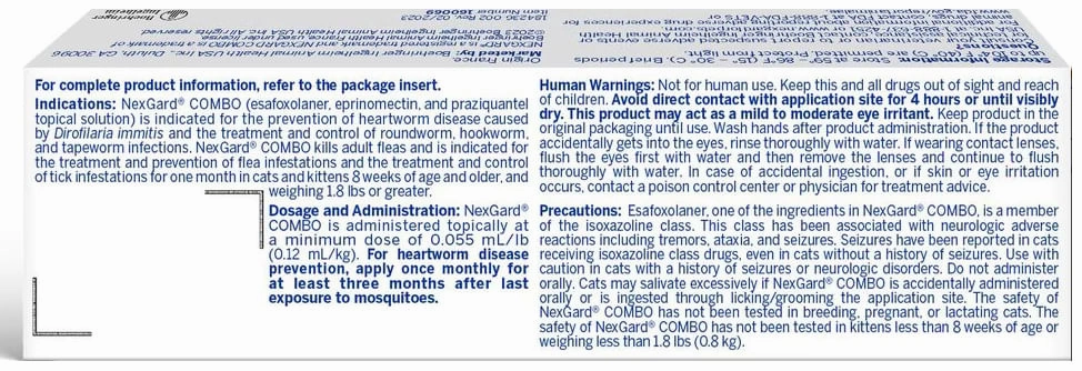 Nexgard Combo Topical for Cats