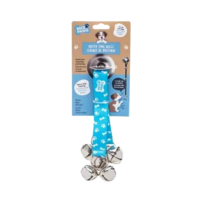Nice Paws Potty Time Bells - Blue dog pain relief hip joint supplement senior dog care pet arthritis aid dog skin supplement