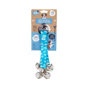 Nice Paws Potty Time Bells - Blue dog pain relief hip joint supplement senior dog care pet arthritis aid dog skin supplement