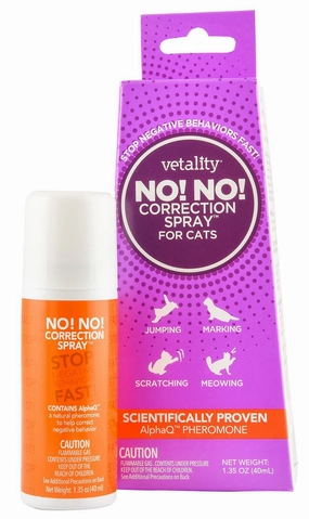 No! No! Correction Spray for Cats, 1.35 oz cat scratchers cat towers cat window perch cat heating pad cat calming spray