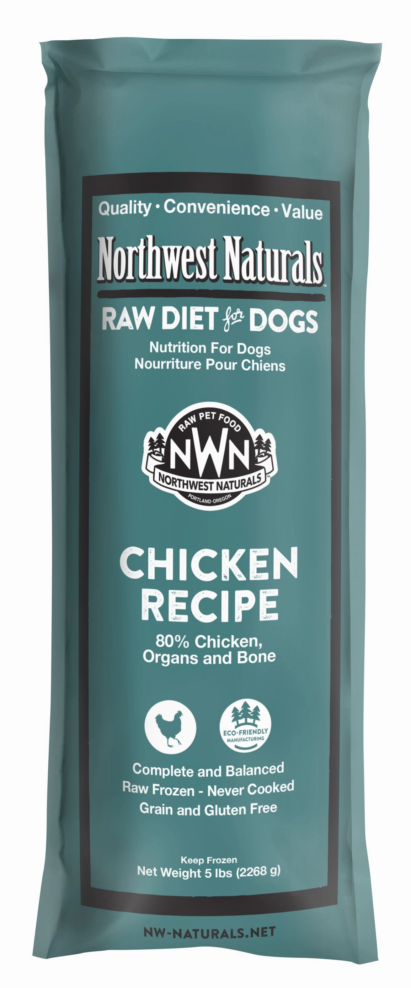 Northwest Naturals Frozen Raw Chubs - Chicken - 5lb livestock health goat wellness poultry spray cattle health aid goat nutrition