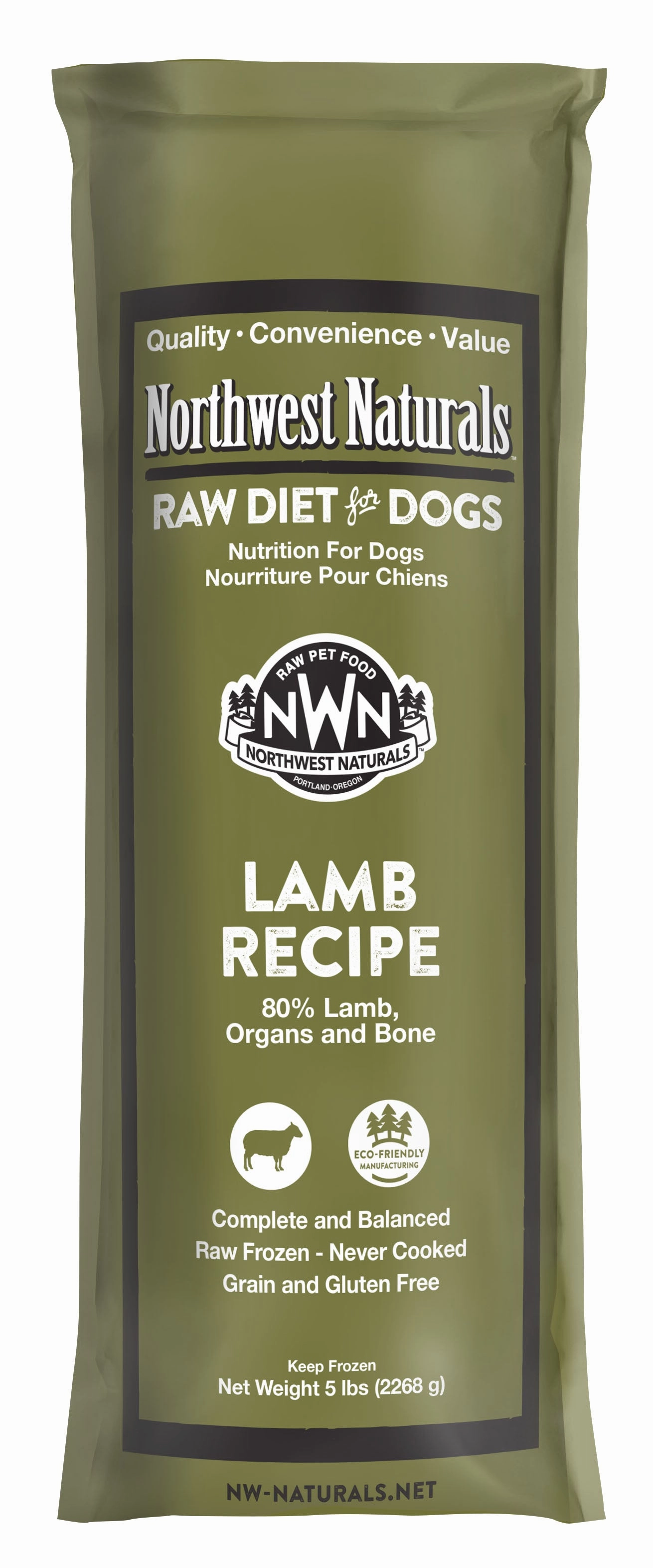 Northwest Naturals Frozen Raw Chubs - Lamb - 5lb livestock health goat wellness poultry spray cattle health aid goat nutrition