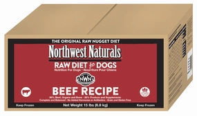 Northwest Naturals Frozen Raw Nuggets - Beef - 15lb Box livestock health goat wellness poultry spray cattle health aid goat nutrition