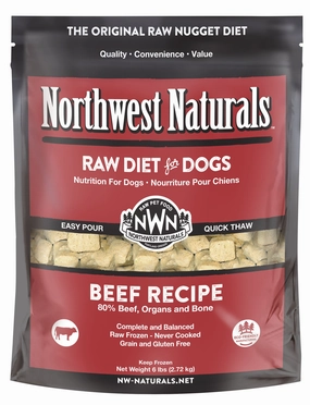 Northwest Naturals Frozen Raw Nuggets - Beef - 6lb Bag livestock health goat wellness poultry spray cattle health aid goat nutrition