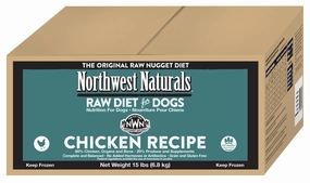 Northwest Naturals Frozen Raw Nuggets - Chicken - 15lb Box livestock health goat wellness poultry spray cattle health aid goat nutrition