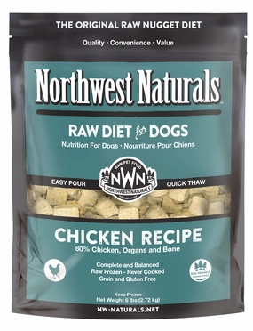Northwest Naturals Frozen Raw Nuggets - Chicken - 6lb Bag livestock health goat wellness poultry spray cattle health aid goat nutrition