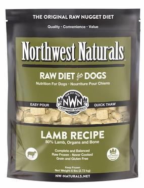 Northwest Naturals Frozen Raw Nuggets - Lamb - 6lb Bag livestock health goat wellness poultry spray cattle health aid goat nutrition