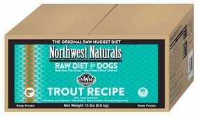 Northwest Naturals Frozen Raw Nuggets - Trout - 15lb Box livestock health goat wellness poultry spray cattle health aid goat nutrition