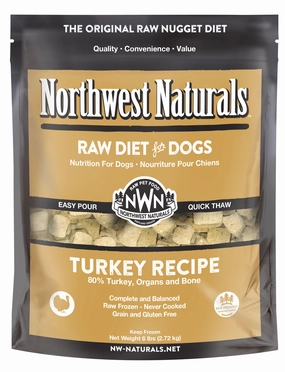 Northwest Naturals Frozen Raw Nuggets - Turkey - 6lb Bag livestock health goat wellness poultry spray cattle health aid goat nutrition