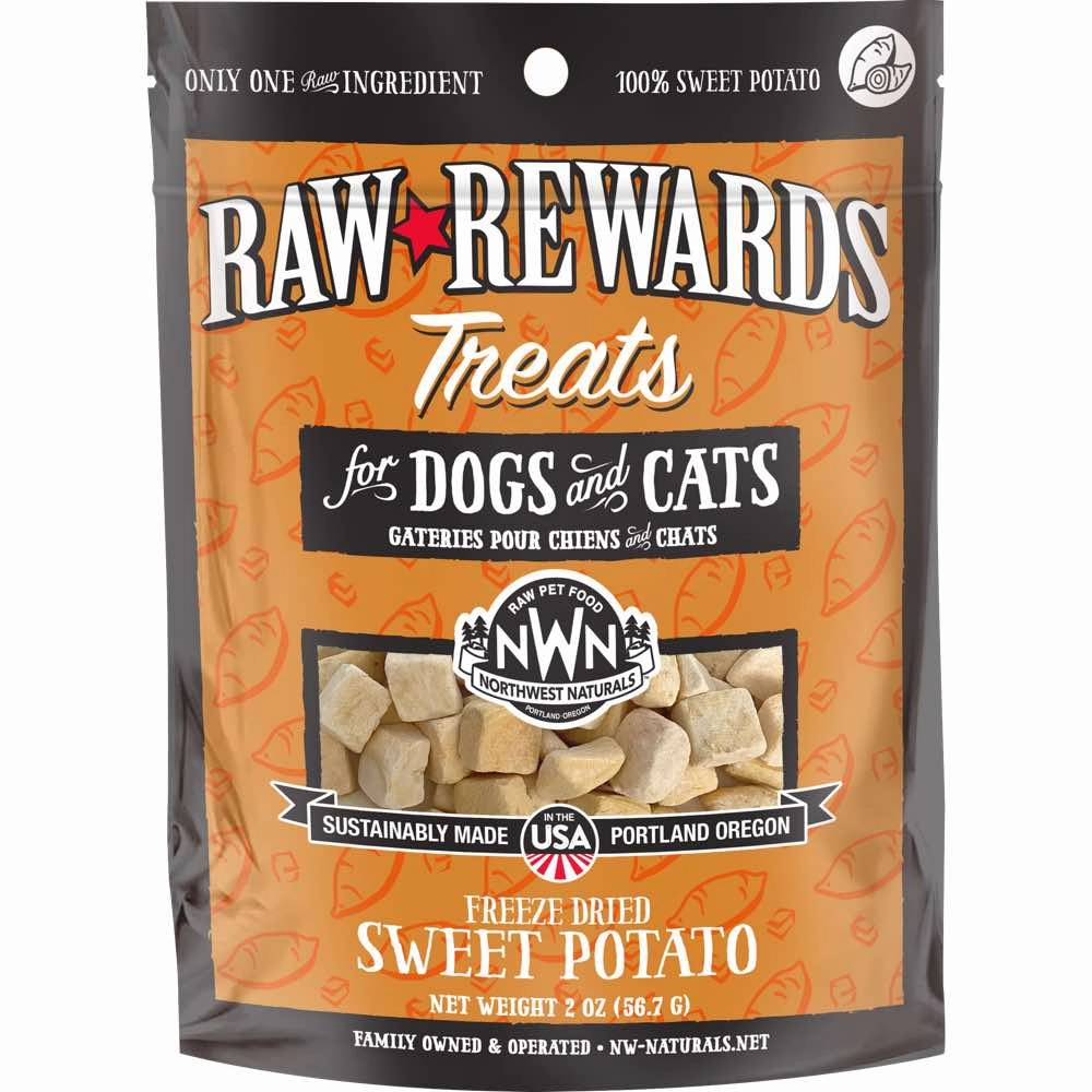 Northwest Naturals Raw Rewards Sweet Potato Freeze-Dried Treats For Cats & Dogs 2oz dog chew toys dog dental chews durable chew toys puppy chew toy bone chew