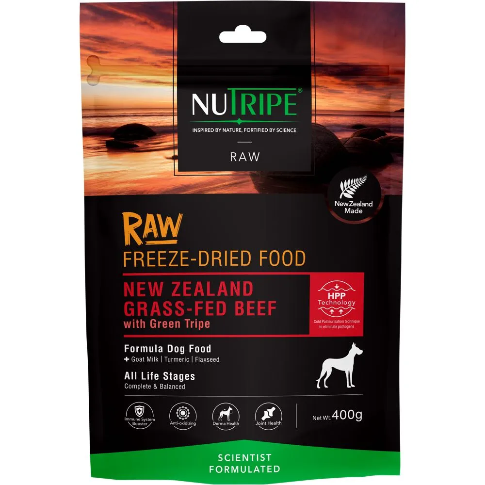 Nutripe Raw NZ Grass-Fed Beef With Green Tripe Grain-Free Freeze-Dried Dog Food 400g horse supplement horse vitamins animal probiotics livestock digestive aid horse immune booster