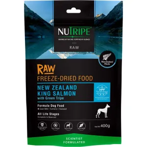 Nutripe Raw NZ King Salmon With Green Tripe Grain-Free Freeze-Dried Dog Food 400g dog supplies dog food toys accessories dog bed