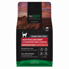 Nutripe Essence Australian Beef & Chicken with Green Tripe Grain-Free Dry Cat Food kitten food wet kitten food kitten milk kitten treats grain free kitten food